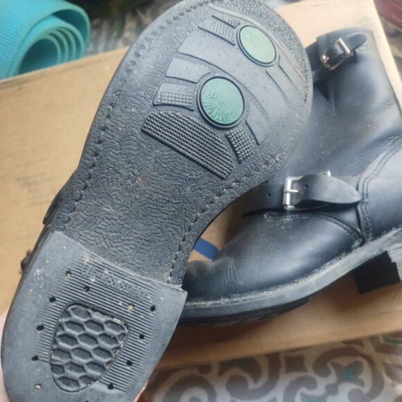 Frye Engineer Moto Boots Sz 9.5 Black short 8r - Picture 7 of 9